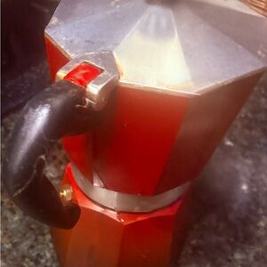 Vintage Red Bialetti Stovetop Espresso Maker